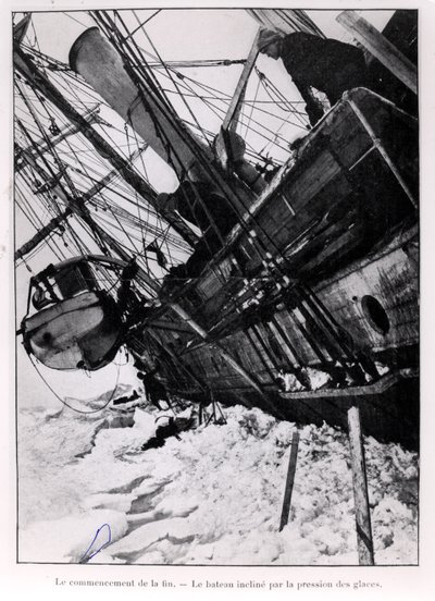 The Beginning of the End, from Expedition to the South Pole by Ernest Shackleton (1874-1922) 1914-17 by French Photographer